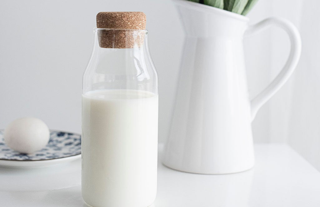 Glass milk container