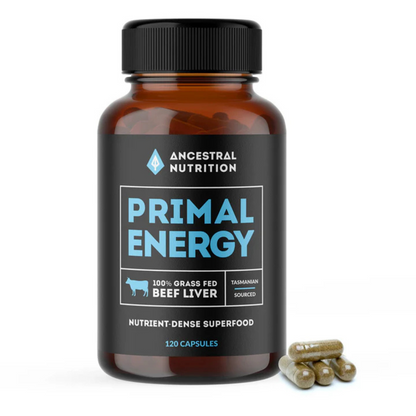 Ancestral Nutrition Primal Energy Grass Fed Beef Liver Capsules or Powder