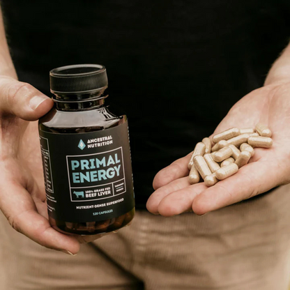 Ancestral Nutrition Primal Energy Grass Fed Beef Liver Capsules or Powder