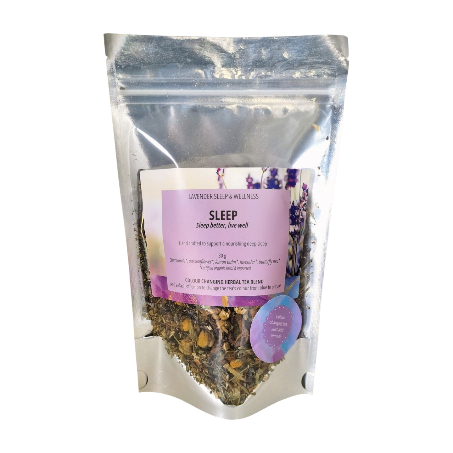 Sleep herbal tea blend.